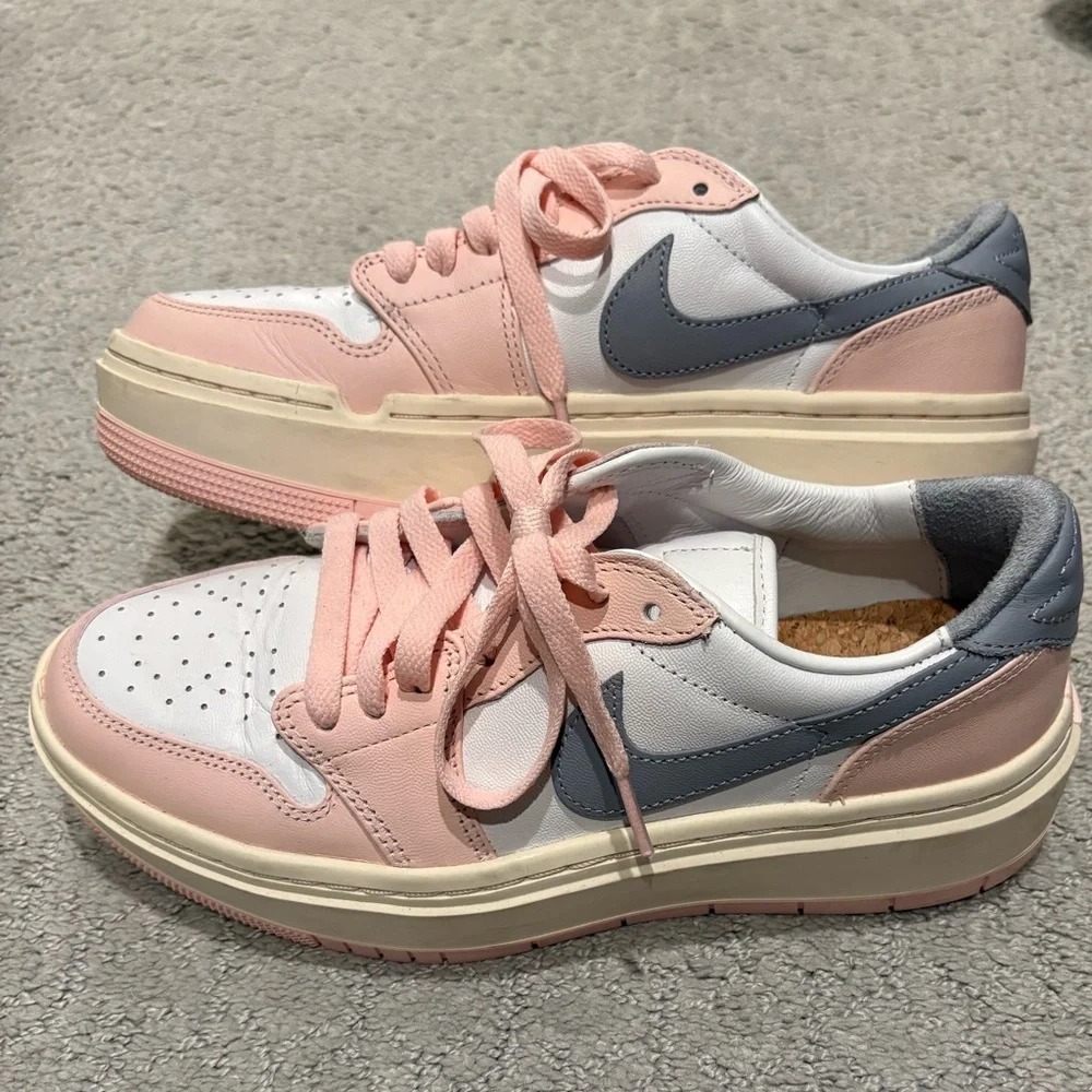 Pink and White Nike Air Sneakers